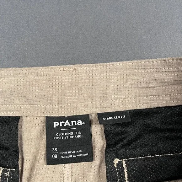 NEW PrAna Shorts Mens 40 Brown Tan 8 Inch Chino Lightweight Adventure Hybridizer - Picture 7 of 13